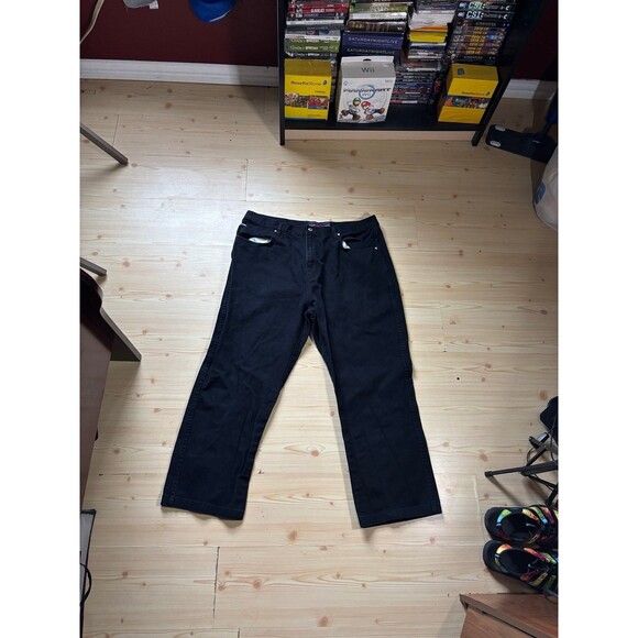 Vintage  Phat Farm Black Denim Jeans Size 40x33 RN99577 Hong Kong - Picture 1 of 9